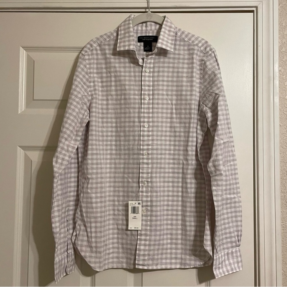 Bloomingdale's Gray Casual Button Down Shirt